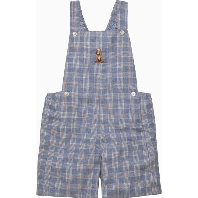 Puppy Alfie Bib Shorts, Blue Check