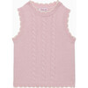 Knitted Tank Top , Pink - Sweaters - 1 - thumbnail