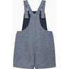 Lion Alfie Bib Shorts, Blue Herringbone - Rompers - 2