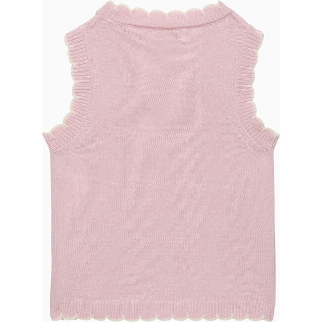 Knitted Tank Top , Pink - Sweaters - 2