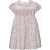 Kids Arabella Floral Smocked Dress, Pink Floral - Dresses - 1 - thumbnail