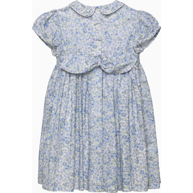 Kids Arabella Floral Smocked Dress, Blue Floral - Dresses - 2