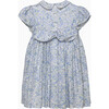 Kids Arabella Floral Smocked Dress, Blue Floral - Dresses - 2