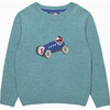 Henry Car Jumper, Sea Green - Sweaters - 1 - thumbnail