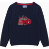 Fire Engine Jumper, Navy - Sweaters - 1 - thumbnail