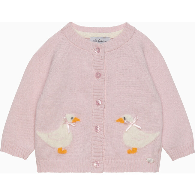 Duck Cardigan, Pale Pink