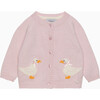 Duck Cardigan, Pale Pink - Cardigans - 1 - thumbnail