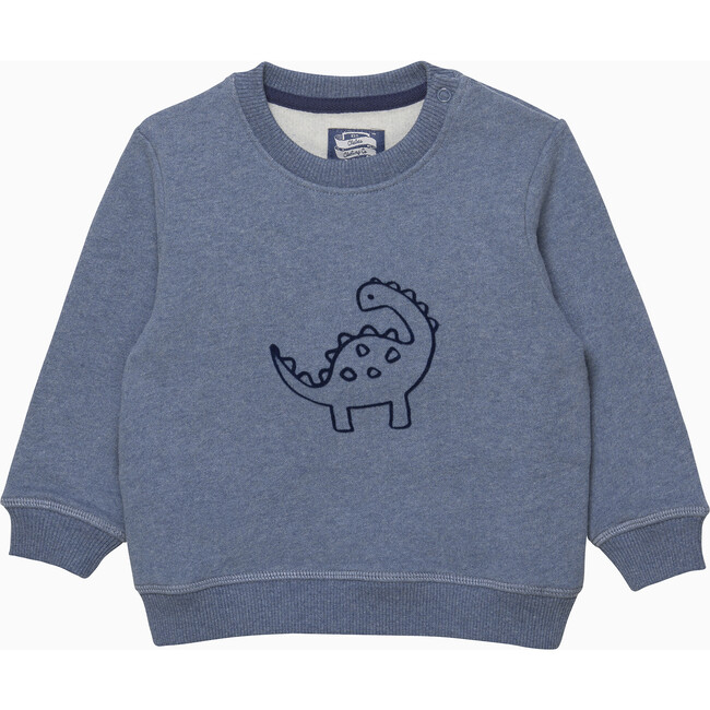 Dinosaur Sweatshirt, Mid Blue Marl