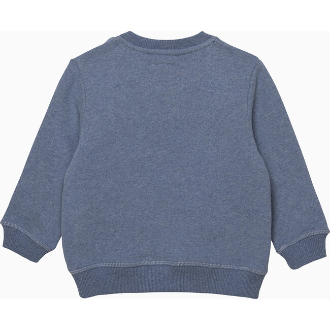 Dinosaur Sweatshirt, Mid Blue Marl - Sweatshirts - 2