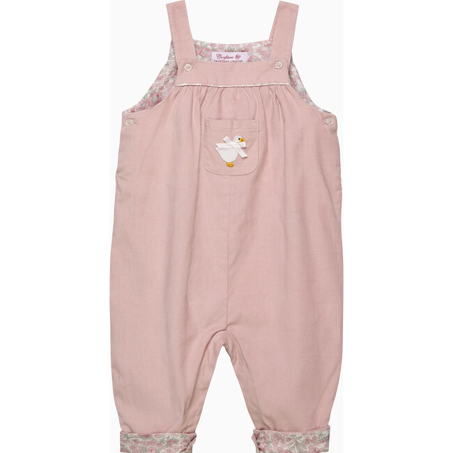 Cord Duck Applique Dungaree, Pink/Arabella Floral