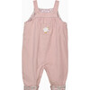 Cord Duck Applique Dungaree, Pink/Arabella Floral - Rompers - 1 - thumbnail