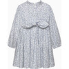 Edie Rose Floral Smocked Dress, Pale Blue Floral - Dresses - 2