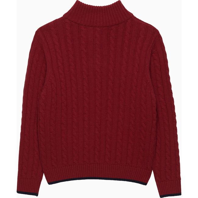 Christopher Half Zip, Red - Sweaters - 2