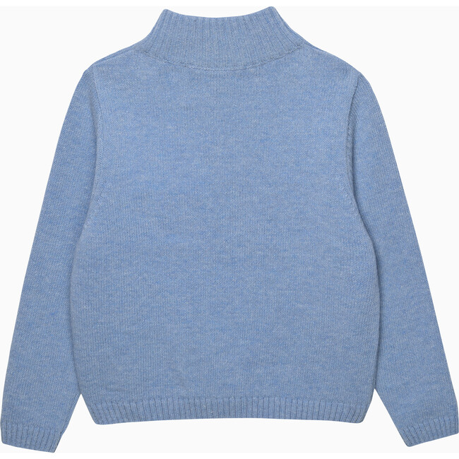 Charles Car Half Zip, Blue Marl - Sweaters - 2