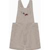 Car Alfie Bib Shorts, Oatmeal Flannel - Rompers - 1 - thumbnail