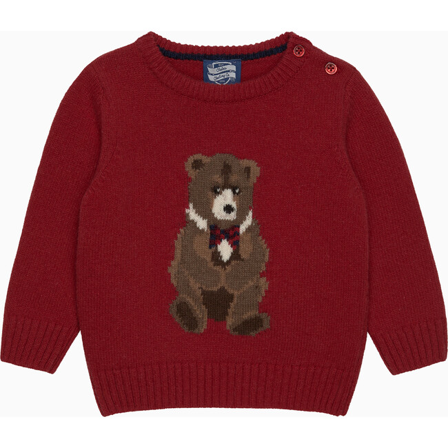 Baby Timothy Teddy Jumper, Red