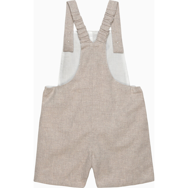 Car Alfie Bib Shorts, Oatmeal Flannel - Rompers - 2
