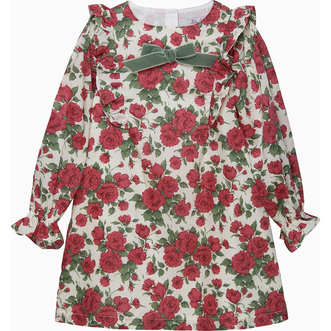 Carline Rose Ruffle Dress Ls , Red Carline Rose