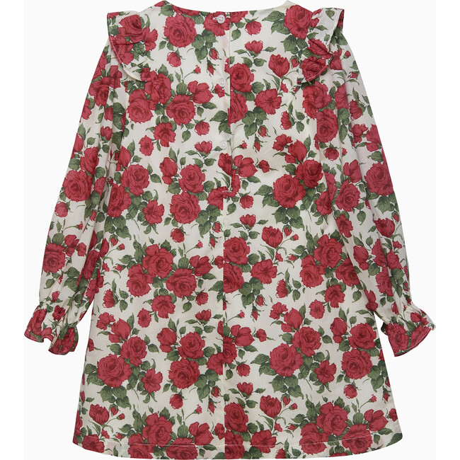 Carline Rose Ruffle Dress Ls , Red Carline Rose - Dresses - 2