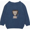 Baby Augustus Jumper, Denim Blue Marl - Sweaters - 1 - thumbnail