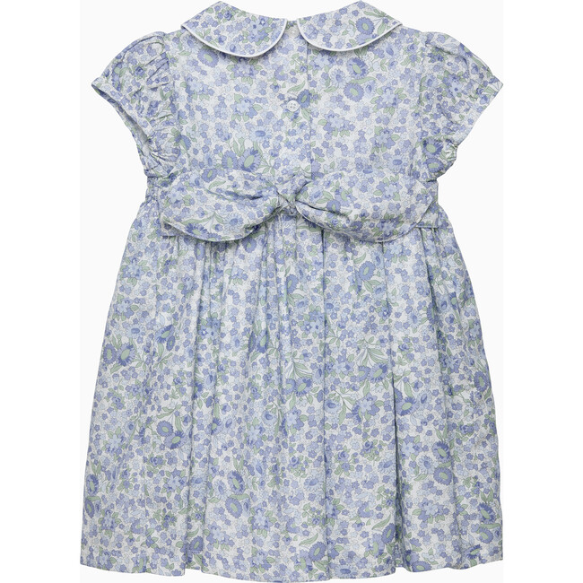Baby Arabella Floral Smocked Dress, Blue Floral - Dresses - 2