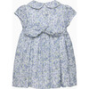 Baby Arabella Floral Smocked Dress, Blue Floral - Dresses - 2