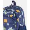 Little Kids Backpack, Navy Animal Print - Backpacks - 4