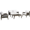 Teamson Home Outdoor Conversation Set with Thick Cushions & Solid Acacia Frame - Outdoor Home - 1 - thumbnail