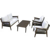 Teamson Home Outdoor Conversation Set with Thick Cushions & Solid Acacia Frame - Outdoor Home - 4