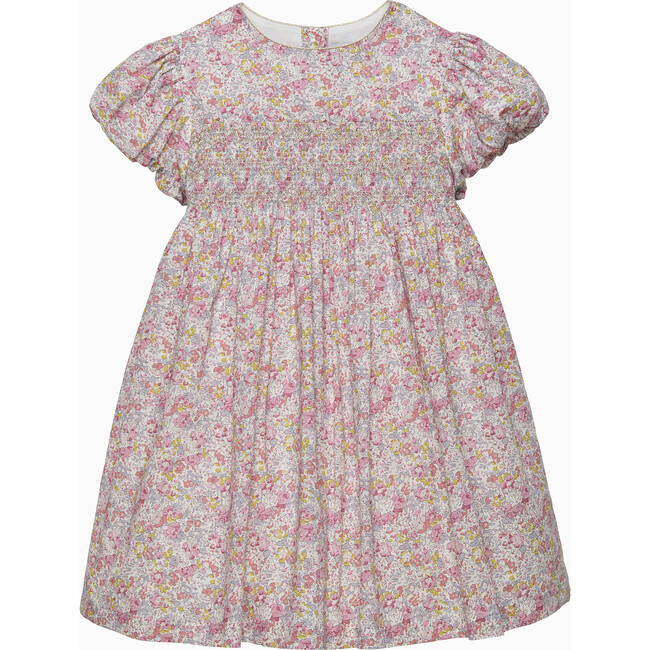 Kids Claire Aude Smocked Party Dress, Pink Claire Aude