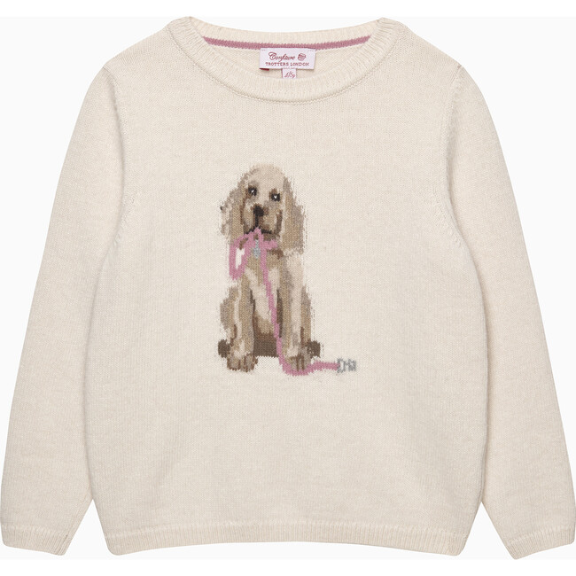 Kids Puppy Jumper, Winter White