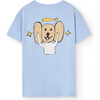 Mouse Kid T-Shirt, Soft Blue - T-Shirts - 2
