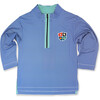 Stripe Performance Knit Half Zip With Sports Crest - Sweatshirts - 1 - thumbnail