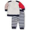 French Terry Knit Set With Saliboats - Mixed Apparel Set - 3
