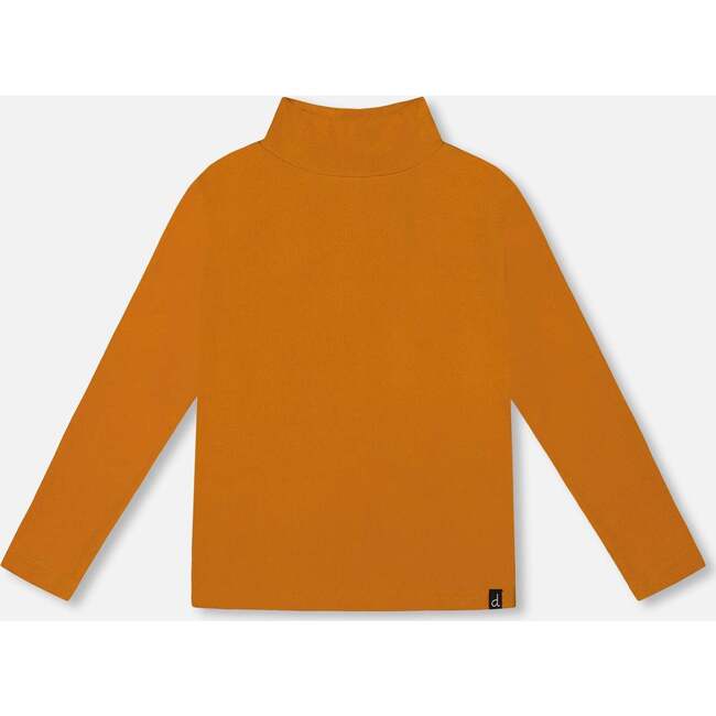 Super Soft Ribbed Mock Neck Top, Golden Yellow