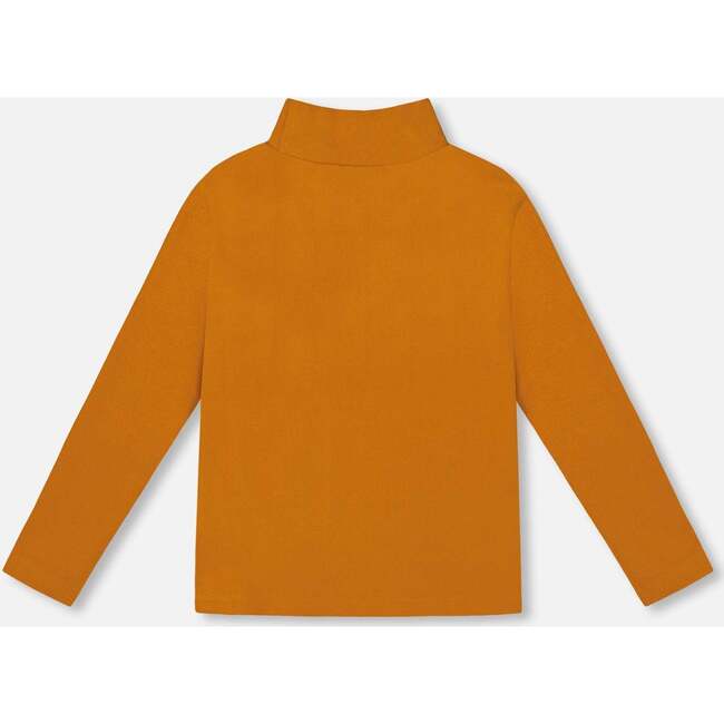 Super Soft Ribbed Mock Neck Top, Golden Yellow - Shirts - 2