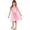 Short Sleeve Dress with Pleated Skirt, Dusty Pink - Dresses - 2