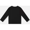 Organic Cotton Long Sleeve T-Shirt with Heart, Black - T-Shirts - 3