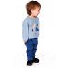 Organic Cotton Jersey Two-Piece Top and Pant Set, Blue - Mixed Apparel Set - 2