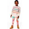 Organic Cotton Jersey Leggings With, Coral Flowers - Leggings - 2