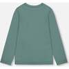 Organic Cotton T-Shirt with Cat, Sage - T-Shirts - 3