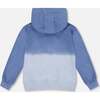 Full Zip Hooded Fleece Jacket, Blue - Sweatshirts - 2