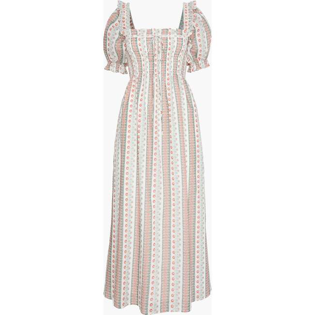 The Scarlett Midi Nap Dress, Cosmos Floral Stripe