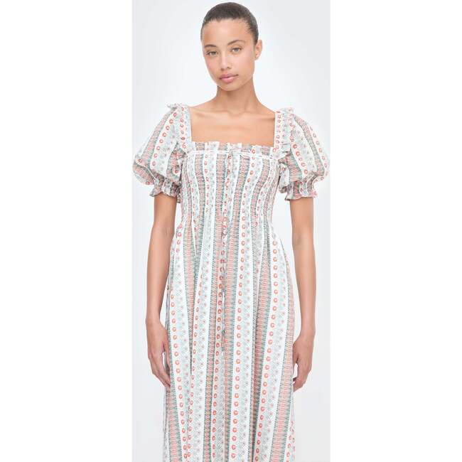 The Scarlett Midi Nap Dress, Cosmos Floral Stripe - Dresses - 2