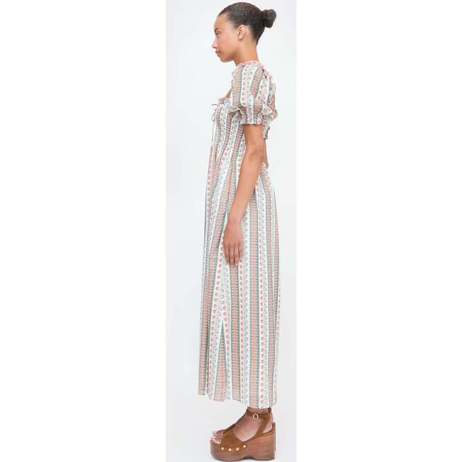 The Scarlett Midi Nap Dress, Cosmos Floral Stripe - Dresses - 3