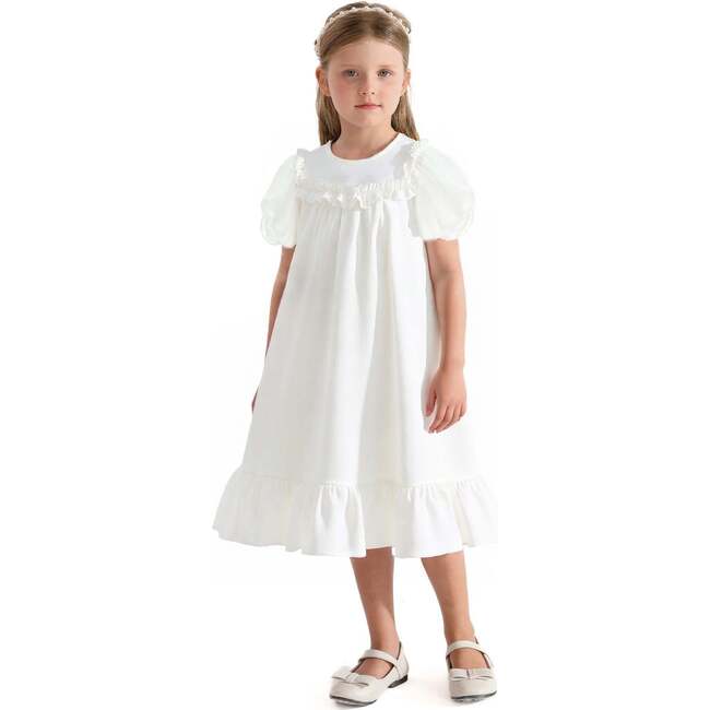 Ruffle Berlin Dress, White - Dresses - 2