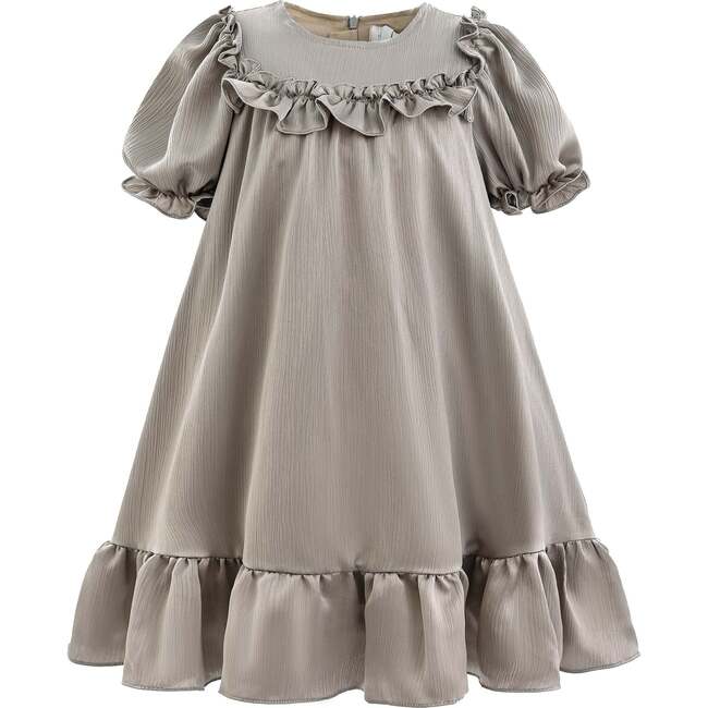 Ruffle Berlin Dress, Gray
