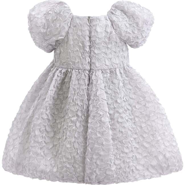 Textured Empire Dress, Gray - Dresses - 3