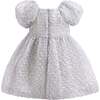 Textured Empire Dress, Gray - Dresses - 3