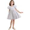 Textured Empire Dress, Gray - Dresses - 4